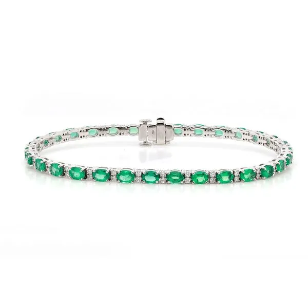Emerald and Diamond Tennis Bracelet Joe Escobar Diamonds Campbell, CA