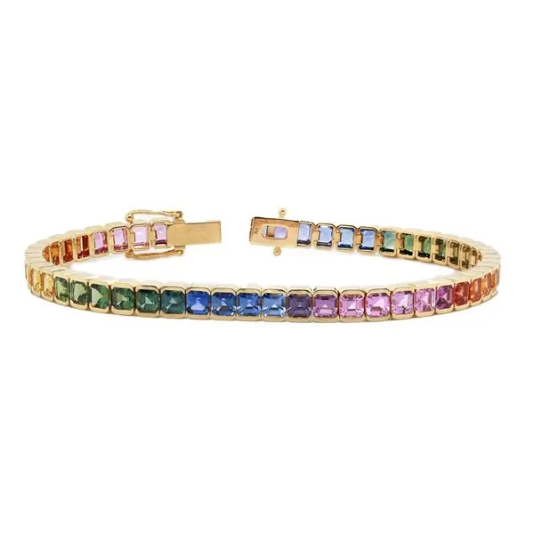 Rainbow Sapphire Bracelet Joe Escobar Diamonds Campbell, CA