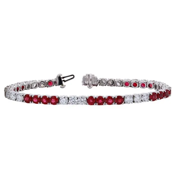 Ruby and Diamond Tennis Bracelet Joe Escobar Diamonds Campbell, CA