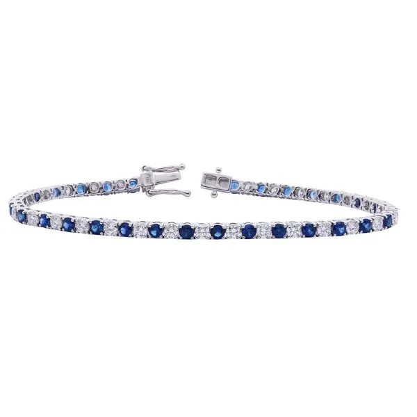 Sapphire and Diamond Tennis Bracelet Joe Escobar Diamonds Campbell, CA