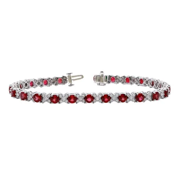 Ruby and Diamond Tennis Bracelet Joe Escobar Diamonds Campbell, CA