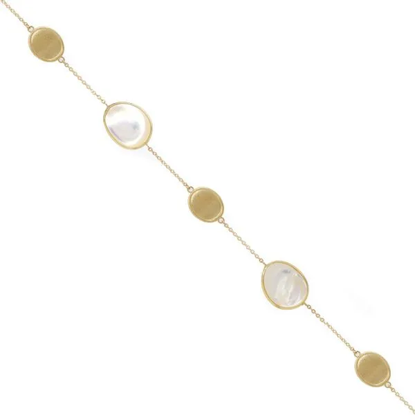 Italian Mother of Pearl Gold Bracelet Joe Escobar Diamonds Campbell, CA