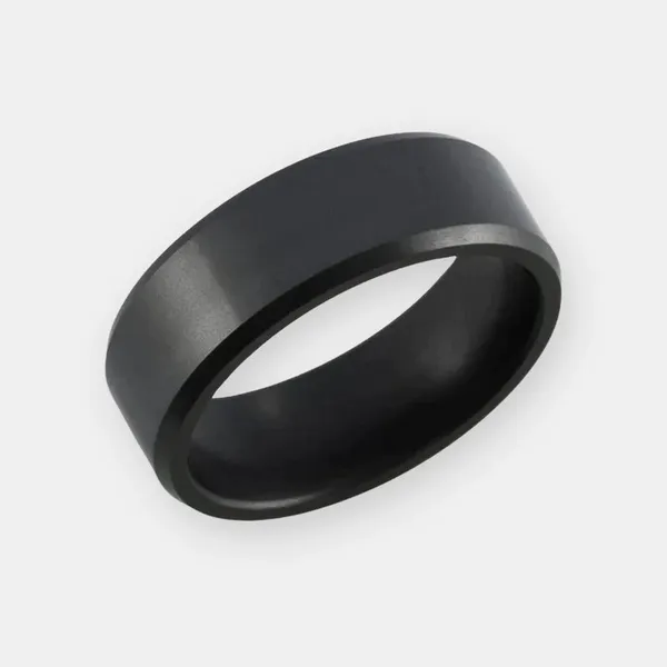 Elysium Solid Black Diamond Wedding Ring Matte Joe Escobar Diamonds Campbell, CA