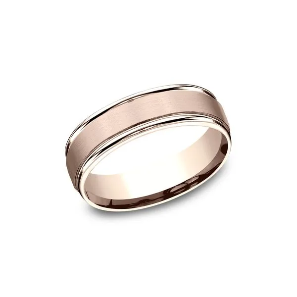 Rose Gold Band with Rimmed Edges Joe Escobar Diamonds Campbell, CA