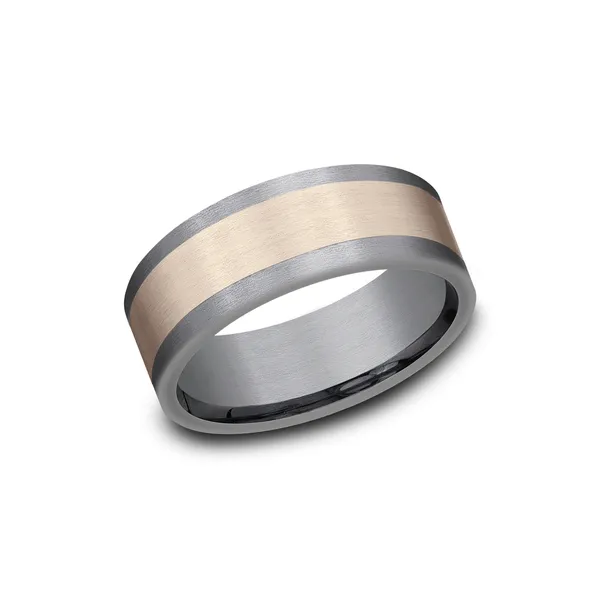Pipe Cut Tantalum and Rose Gold Band Joe Escobar Diamonds Campbell, CA