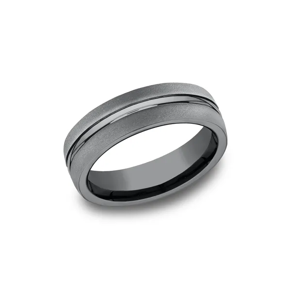 Domed Dark Tantalum Wedding Band Joe Escobar Diamonds Campbell, CA