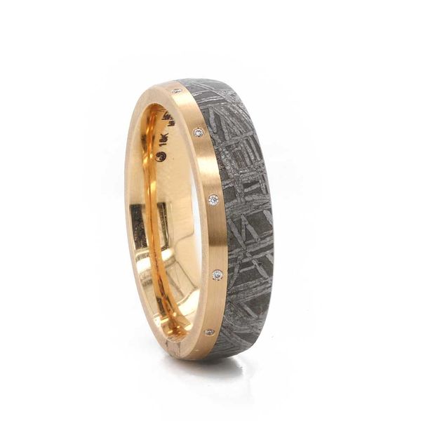 Muoni Meteorite Rose Gold Band Joe Escobar Diamonds Campbell, CA