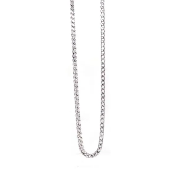 Mens White Gold Franco Necklace Joe Escobar Diamonds Campbell, CA