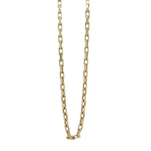 Mens Yellow Gold Rectangular Link Chain Joe Escobar Diamonds Campbell, CA
