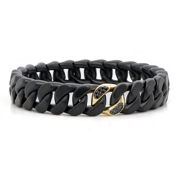 Roberto Demeglio Black Ceramic Cuban Link Bracelet Joe Escobar Diamonds Campbell, CA