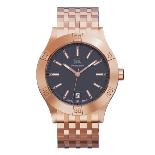 Glock Rose Gold Steel Watch Falls Jewelers Concord, NC