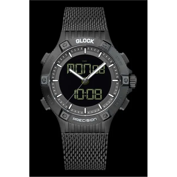 Glock Black Steel Watch with Black Silicone Band Falls Jewelers Concord, NC