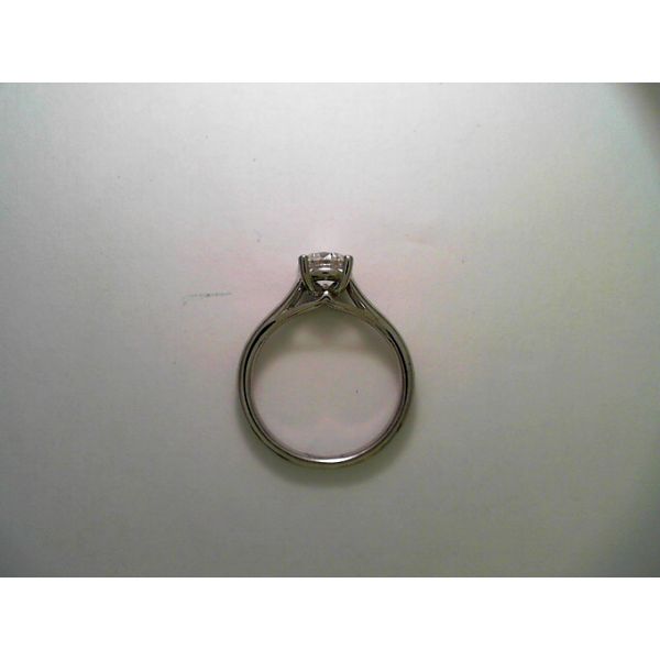 14K White Gold Solitaire Engagement Ring Concord, NC Image 2 Falls Jewelers Concord, NC
