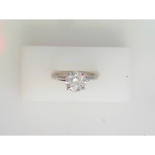 14K White Gold 2.12 Carat Solitaire Engagement Ring Falls Jewelers Concord, NC
