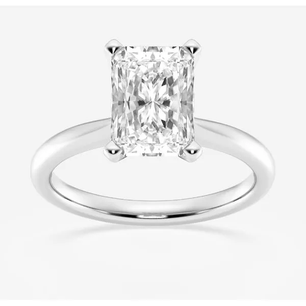14K White Gold Diamond Solitaire Engagement Ring