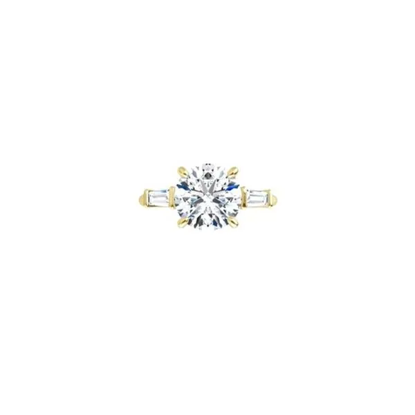 14K Yellow Gold Diamond Engagement Ring