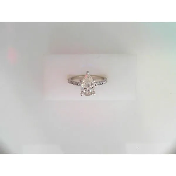 14K White Gold Pear Solitaire Engagement Ring similar item image