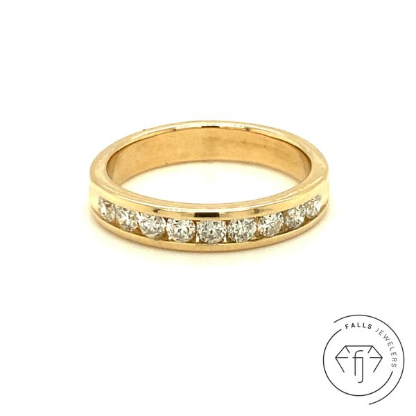 14K Yellow Gold Diamond Wedding/Anniversary Band Falls Jewelers Concord, NC