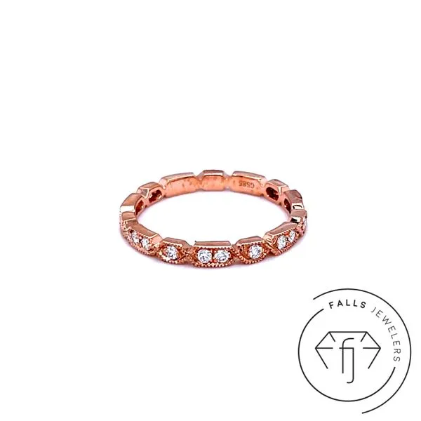 14K Geometric Stackable Diamond Band Concord, NC