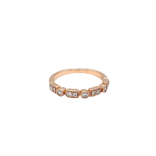 14K Geometric Stackable Diamond Band Concord, NC