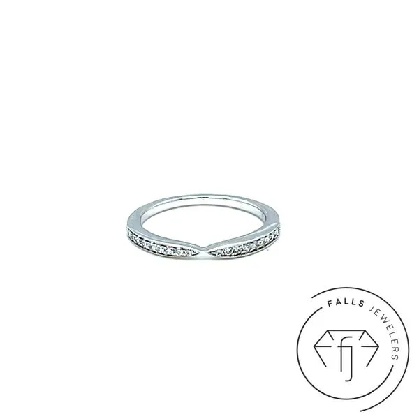 14K White Gold Pinched Diamond Band - 0.18 CTW