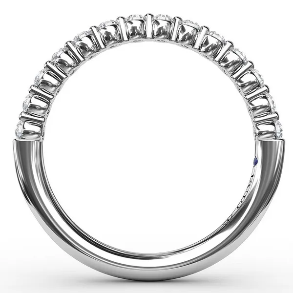 14K White Gold Diamond Wedding Band