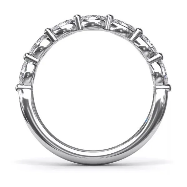 14K White Gold Shared Prong MarquiseDaimond Band Image 3 Falls Jewelers Concord, NC