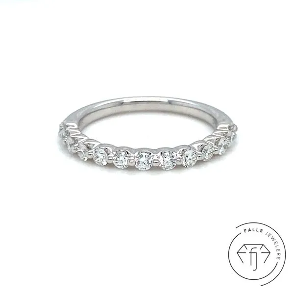 14K White Gold Diamond Band