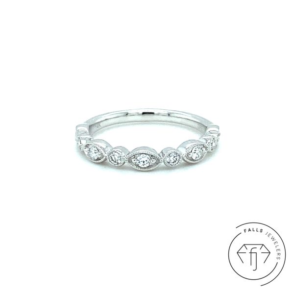14K White Gold Diamond Wedding/Anniversary Band Falls Jewelers Concord, NC