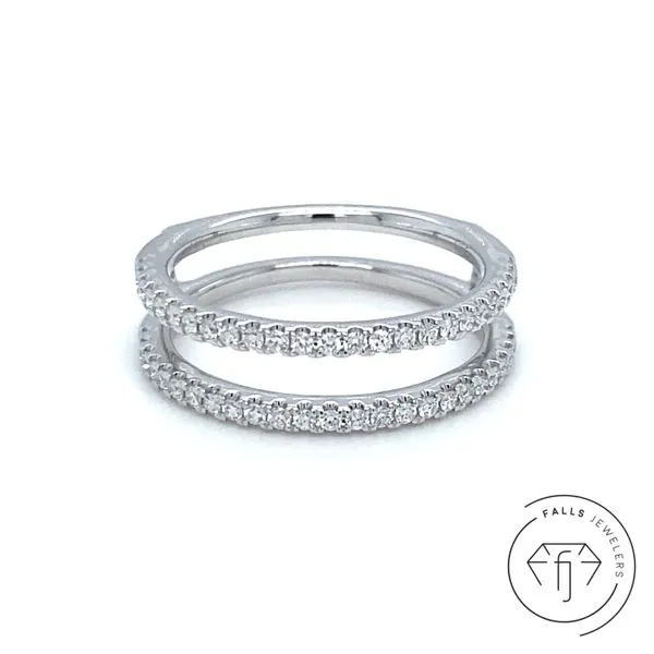 14K White Gold Diamond Insert Band