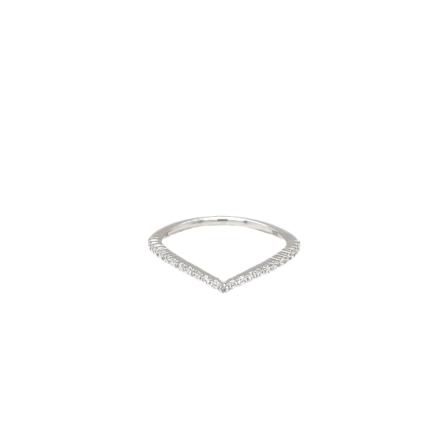 14K White Gold Diamond Contouring Band Falls Jewelers Concord, NC