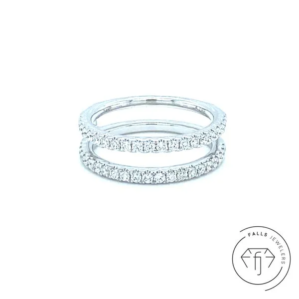 14K White Gold Diamond Insert Band