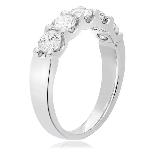 14K White Gold Diamond Band Image 3 Falls Jewelers Concord, NC