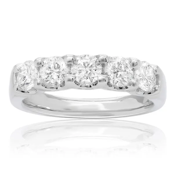 14K White Gold Diamond Band Falls Jewelers Concord, NC