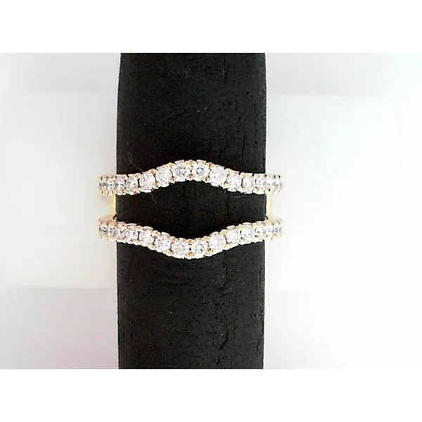 14K Yellow Gold Diamond Ring Guard