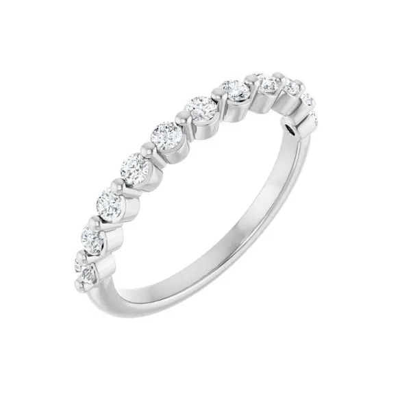14K White 1/2 CTW Lab-Grown Diamond Anniversary Band