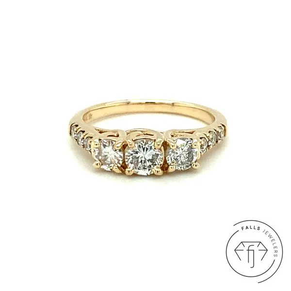 14K Yellow Gold Diamond Engagement Ring