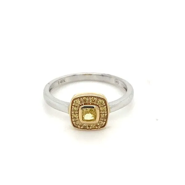 Two-Tone Natural Yellow Diamond Ring similar item image