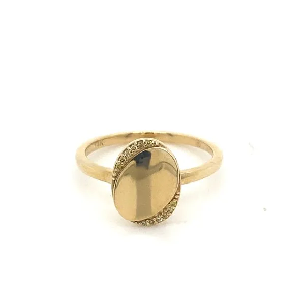 14K Gold Accented Row Disk Ring similar item image