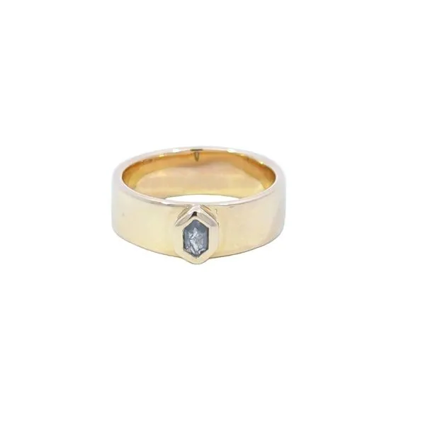 14KY 0.33CT Bezel Set Salt and Pepper Diamond Ring similar item image