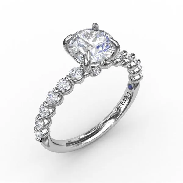 14K Single-Prong Diamond Semi-Mount Falls Jewelers Concord, NC