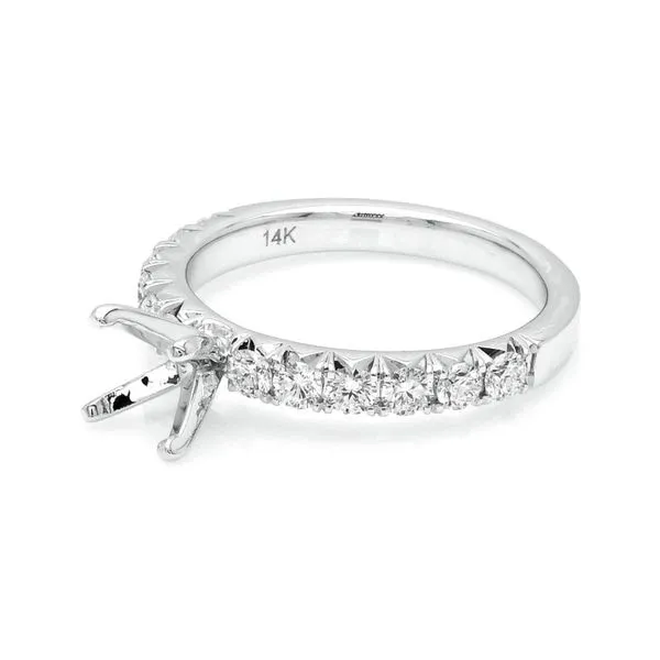 14K White Gold Diamond Semi-Mount Ring Concord, NC