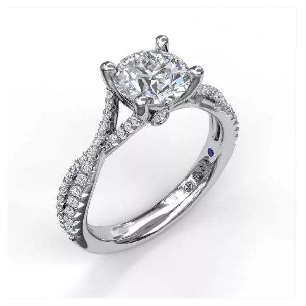 14K Twisted Diamond Semi-Mount Falls Jewelers Concord, NC