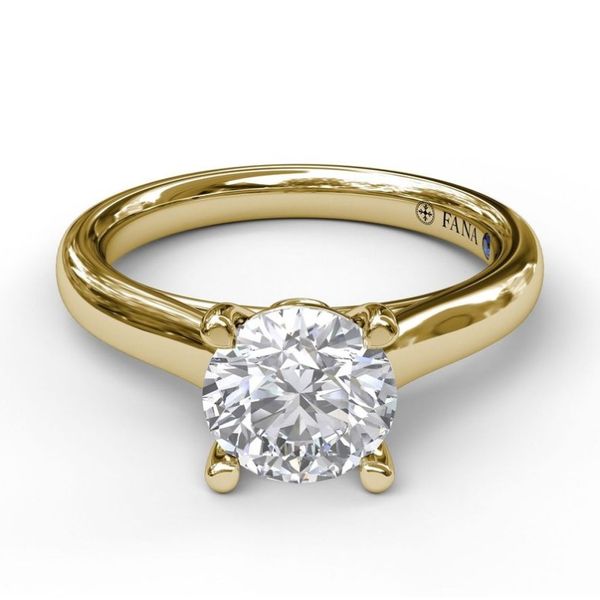 14K Yellow Gold Solitaire Semi-Mount Image 2 Falls Jewelers Concord, NC
