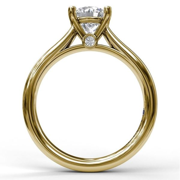 14K Yellow Gold Solitaire Semi-Mount Image 3 Falls Jewelers Concord, NC