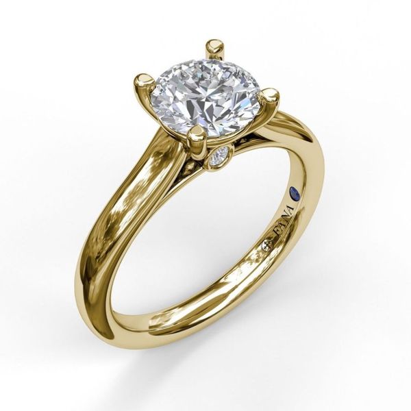 14K Yellow Gold Solitaire Semi-Mount Falls Jewelers Concord, NC