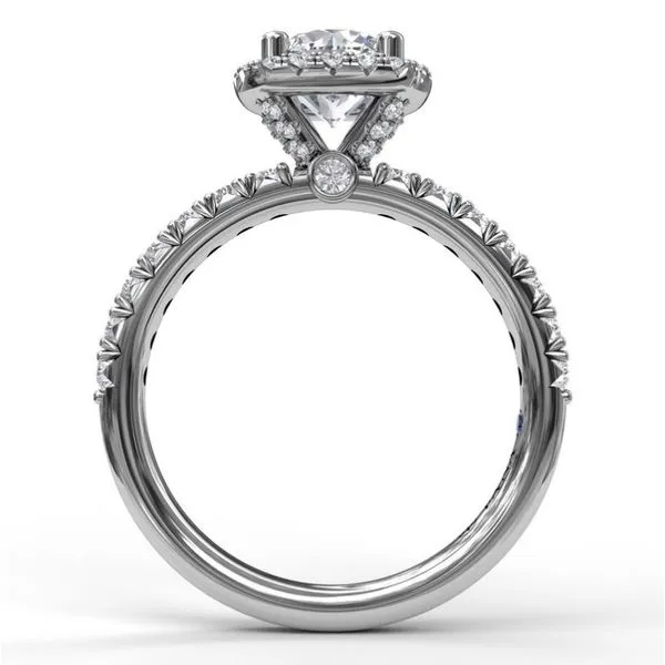 14K White Gold Diamond Semi-Mount Ring