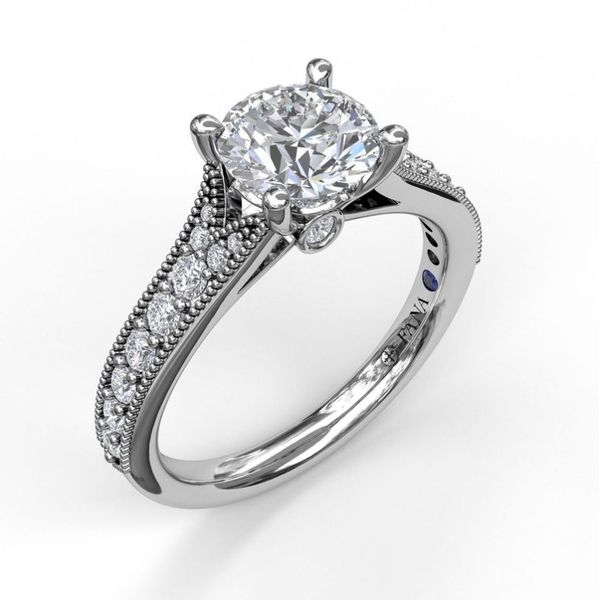 14K White Gold Diamond Semi-Mount Falls Jewelers Concord, NC