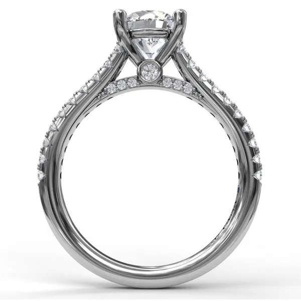 14K White Gold Diamond Semi-Mount Ring Image 3 Falls Jewelers Concord, NC