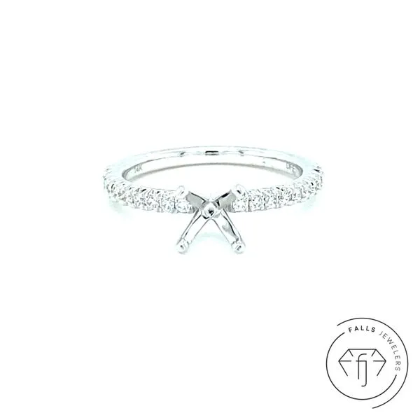 14K White Gold Diamond Semi-Mount similar item image